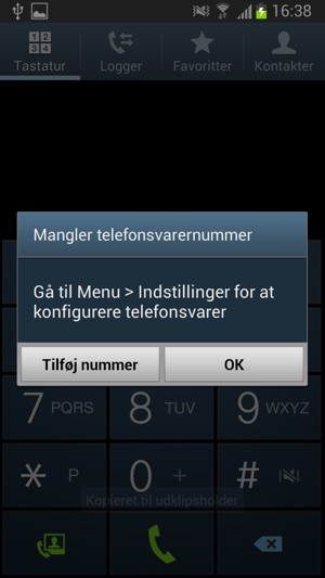 Vælg Tilføj nummer