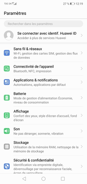 Sélectionnez Batterie