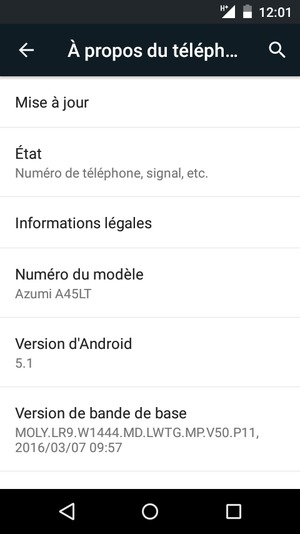 Sélectionnez Mise à jour