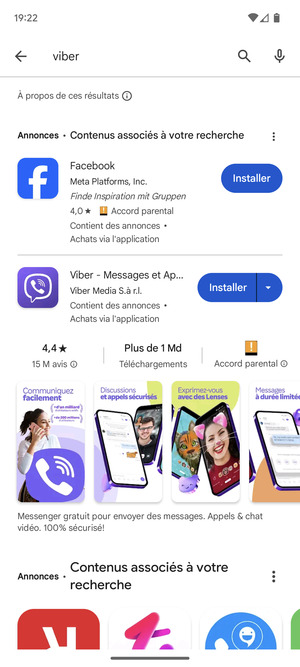 Sélectionnez l'appli