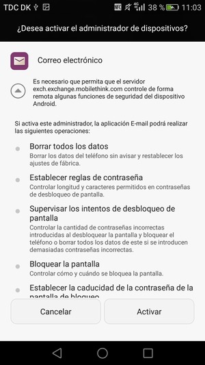Seleccione Activar