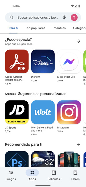 Seleccione la barra de Búsqueda