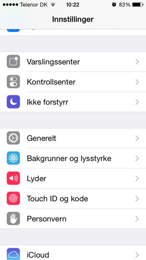 Velg Generelt