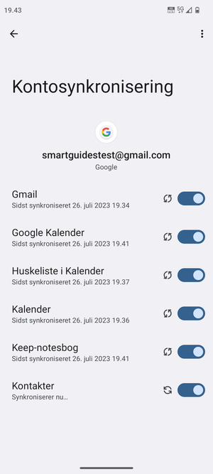 Dine kontakter fra Google vil nu blive synkroniseret til din telefon
