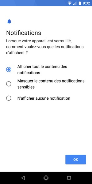 Sélectionnez votre option préférée et sélectionnez OK