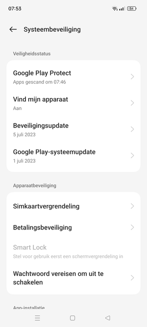 Selecteer Simkaartvergrendeling