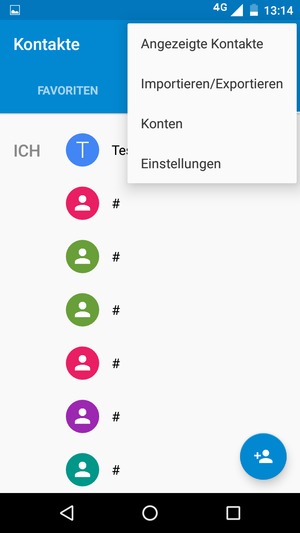 Wählen Sie Importieren/Exportieren