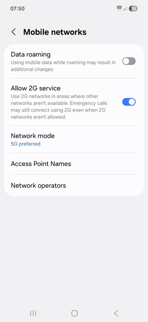 Select Access Point Names