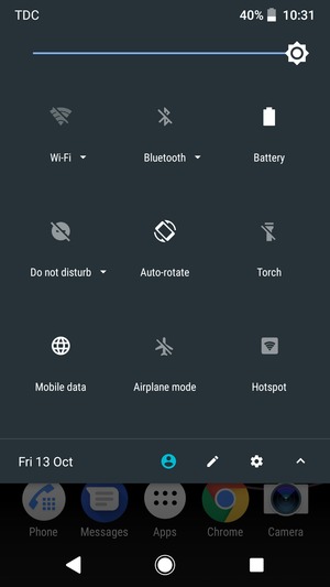 Adjust brightness to the required level