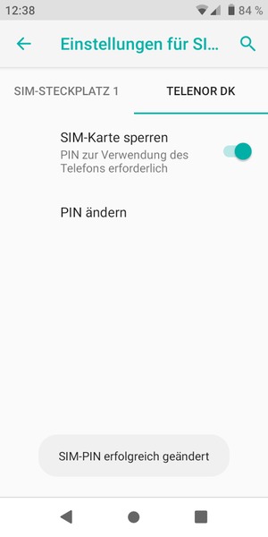 Ihre PIN der SIM-Karte wurde geändert