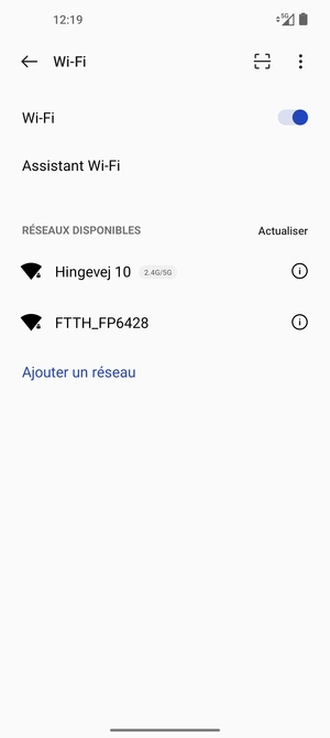 Sélectionnez le réseau sans fil auquel vous souhaitez vous connecter