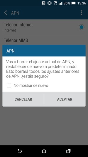 Seleccione ACEPTAR