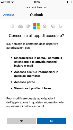 Seleziona Sì