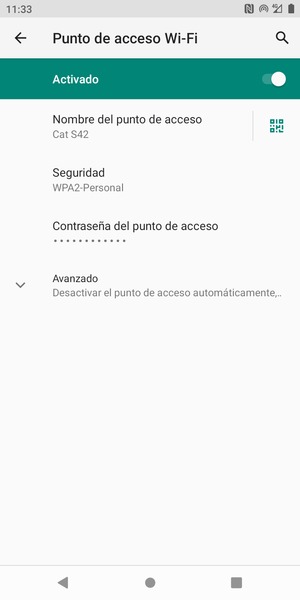 El teléfono ha sido configurado para su uso como módem