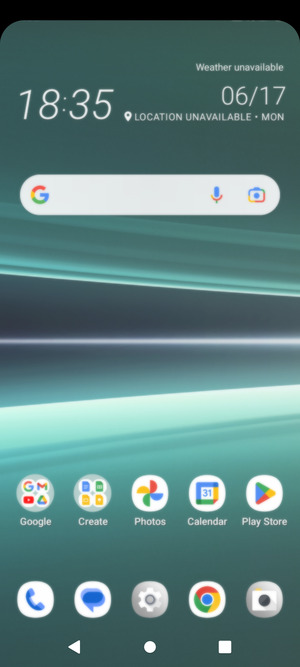Slide down the top menu