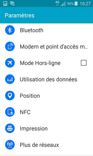 Faites défiler et sélectionnez Plus de réseaux