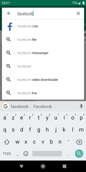 Saisissez le nom de l'appli et sélectionnez Rechercher
