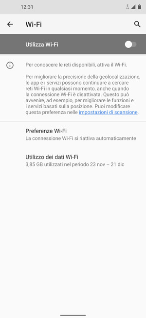 Attiva Wi-Fi