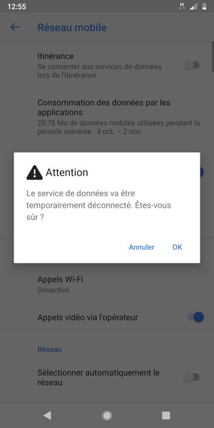 Sélectionnez OK