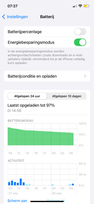 Schakel Energiebesparingsmodus in