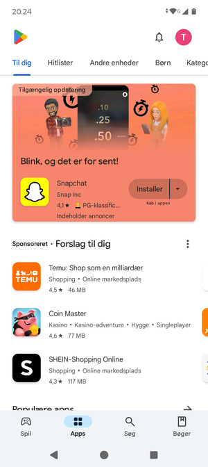 Vælg Søg