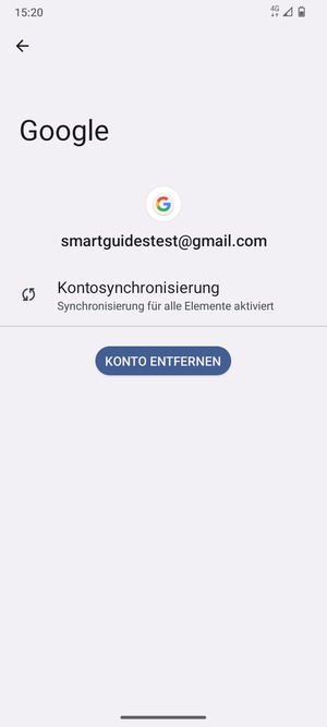 Wählen Sie Kontosynchronisierung