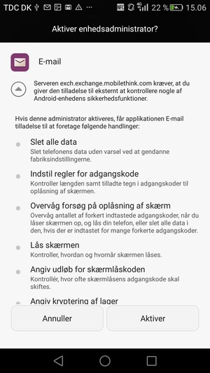 Vælg Aktiver
