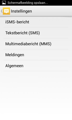 Selecteer Tekstbericht (SMS)