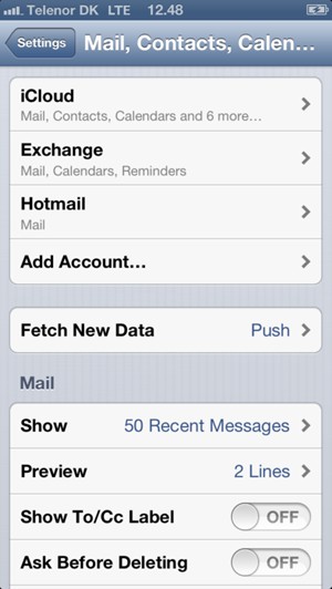 Select Add Account...