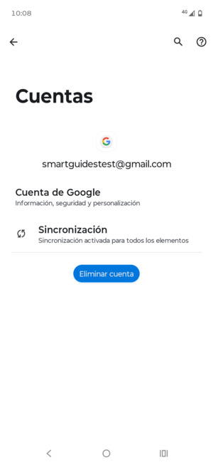 Seleccione Sincronización