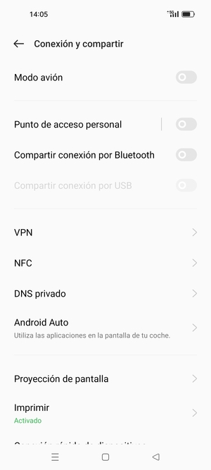 Seleccione Punto de acceso personal