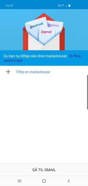 Vælg Tilføj en e-mailadresse