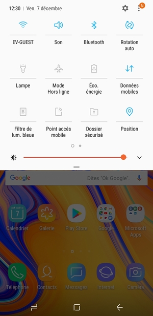 Désactiver Wi-Fi et Bluetooth