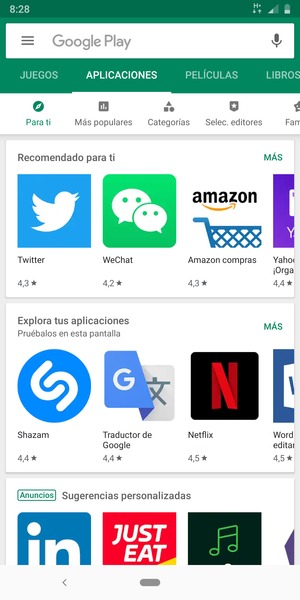 Seleccione la barra de Búsqueda
