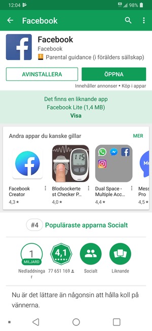 Välj ÖPPNA
