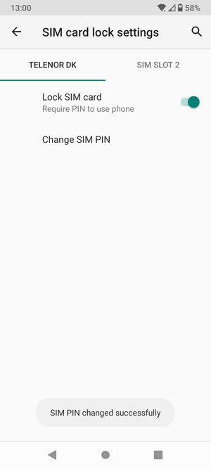 Your SIM PIN has been changed