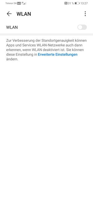 Schalten Sie WLAN ein