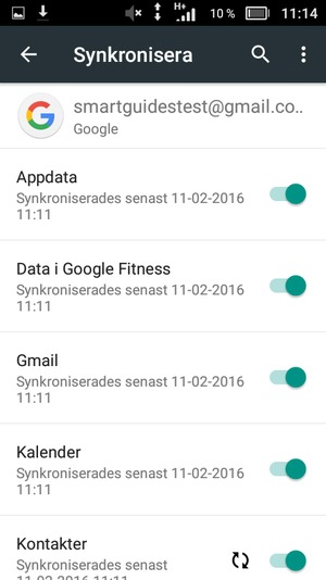 Tryck på Meny-knappen