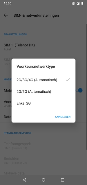 Selecteer uw voorkeursoptie