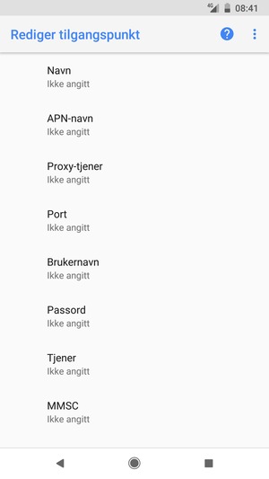 Skriv inn MMS-informasjon