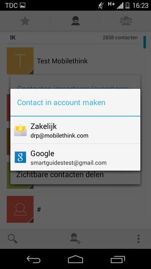 Selecteer uw Google-account