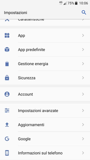 Scorri e seleziona Aggiornamenti