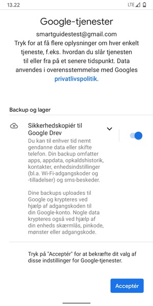 Vælg Acceptér