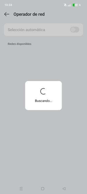 Espere a que la búsqueda termine