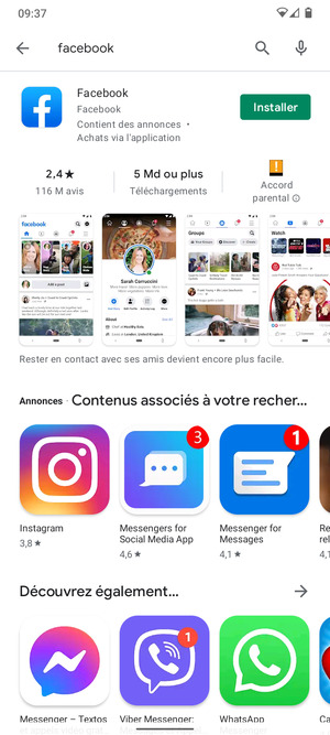 Sélectionnez l'appli