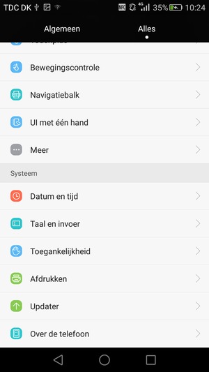 Scroll naar en selecteer Updater