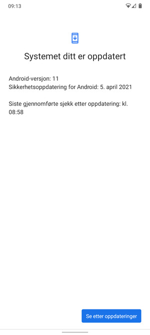 Velg Se etter oppdateringer