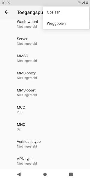 Selecteer Opslaan