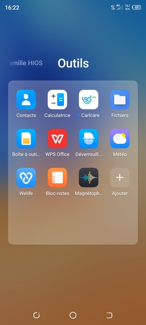 Sélectionnez Contacts