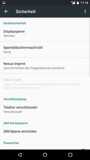 Wählen Sie SIM-Sperre einrichten
